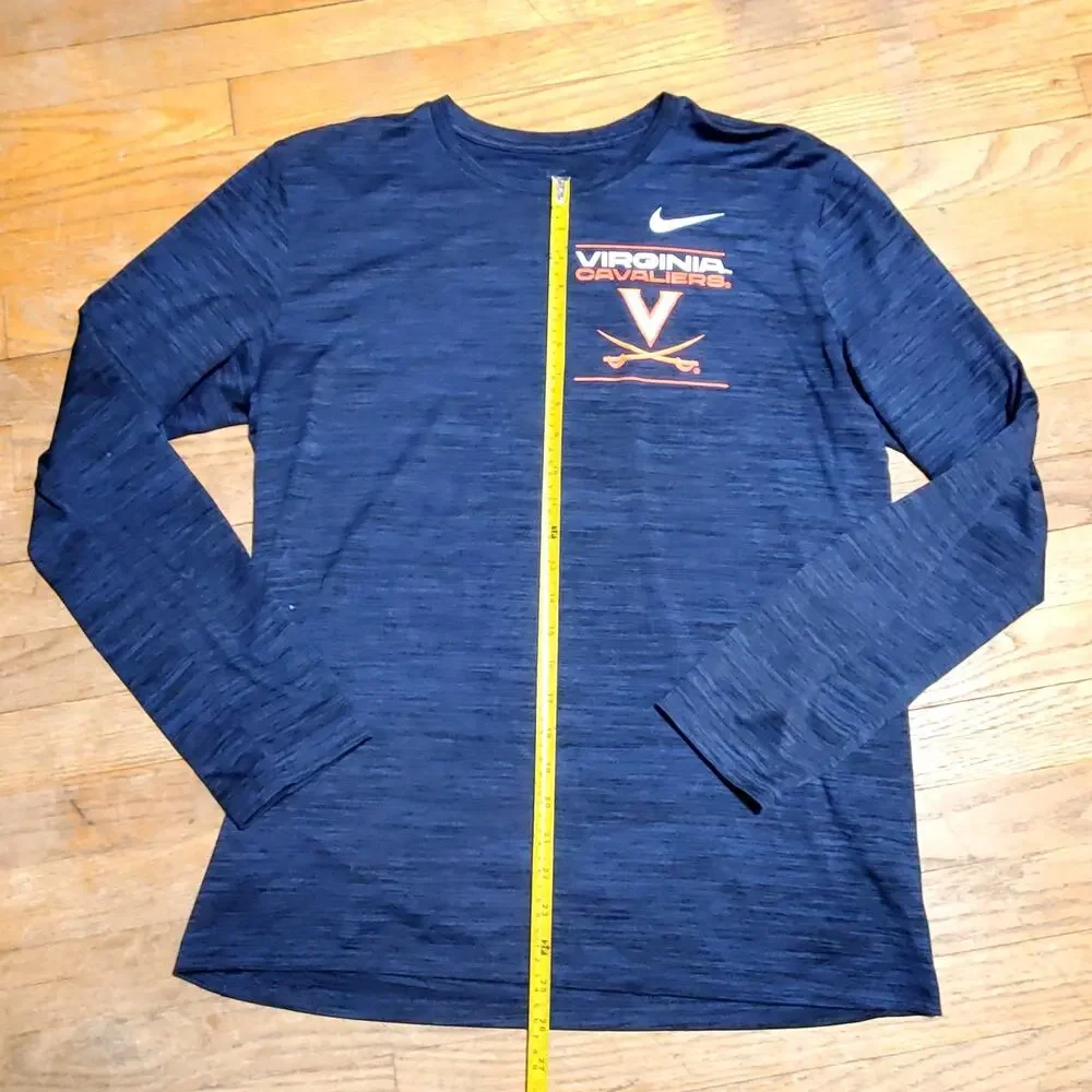 Virginia Cavaliers Nike Nike Tee Long Sleeve Shirt Men's Navy Size L Used